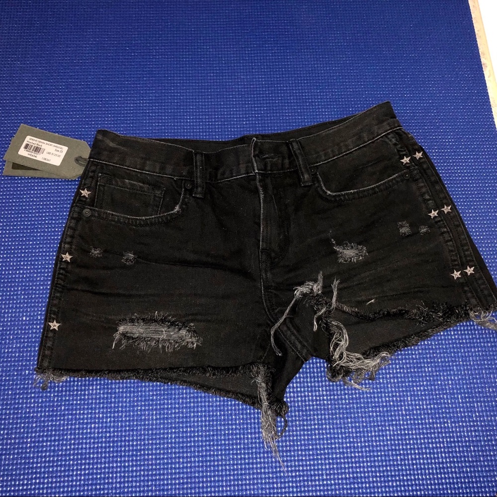 All Saints_Serene Black Denim Shorts size 25 *NWT*